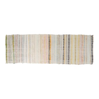 Oushak Turkish Stripe Kilim Runner For Sale