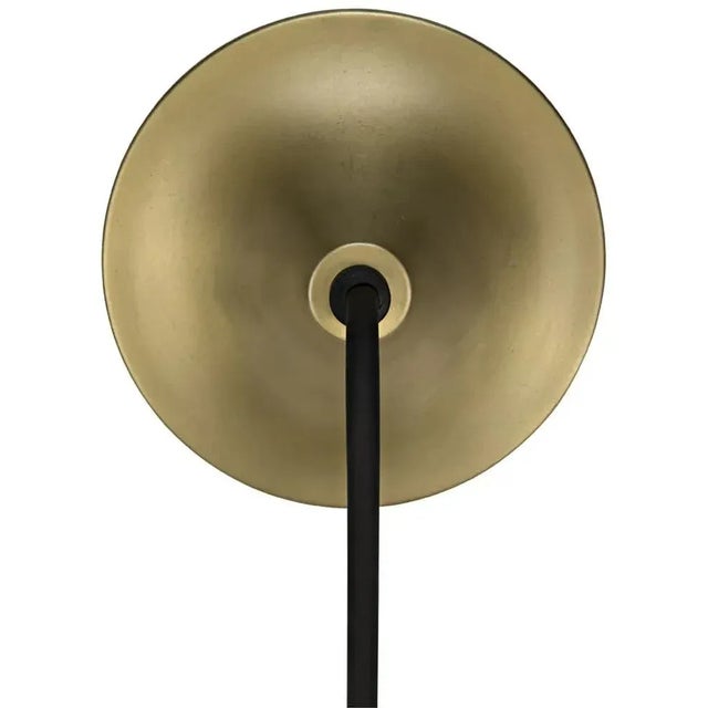2020s NOIR Messala Sconce, Black Iron and Brass Finish For Sale - Image 5 of 5