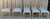 Wood Gustavian Style Cerused Dining Chairs in New Blue & White Linen Set of 8 For Sale - Image 7 of 15
