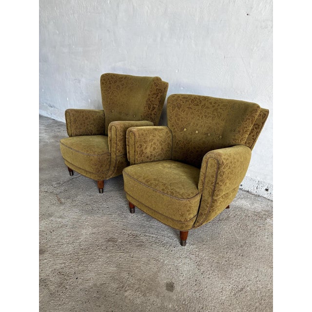 Textile Vintage Lounge Chairs, 1930s, Set of 2 For Sale - Image 7 of 18