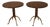 Theodore Alexander Pair Of Round L'Usine Bistro Accent Tables For Sale