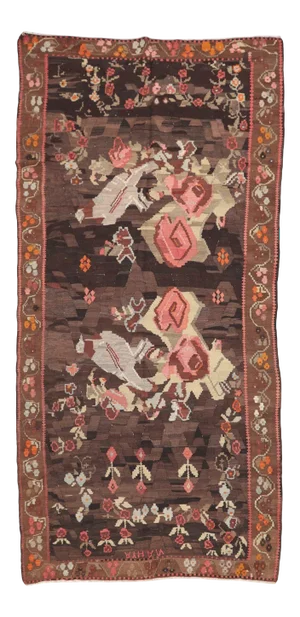 Vintage Mid Century Turkish Kilim Rug