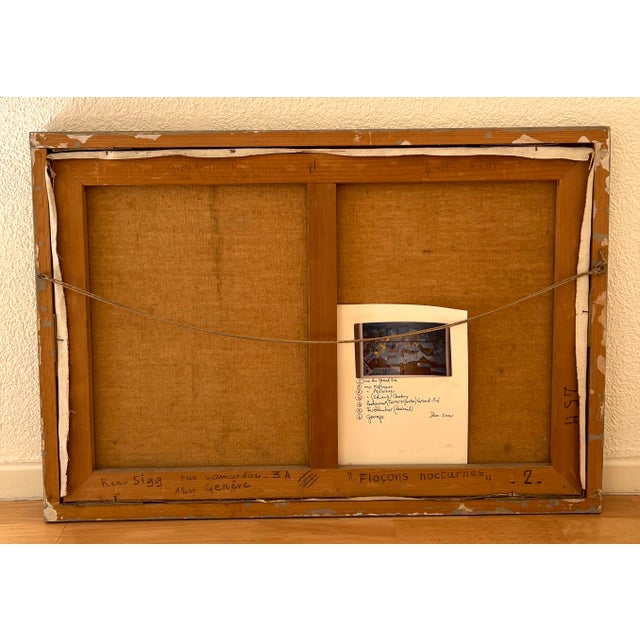 René Zigg, Flocons Nocturnes, 1997, Oil on Canvas, Framed For Sale - Image 11 of 14