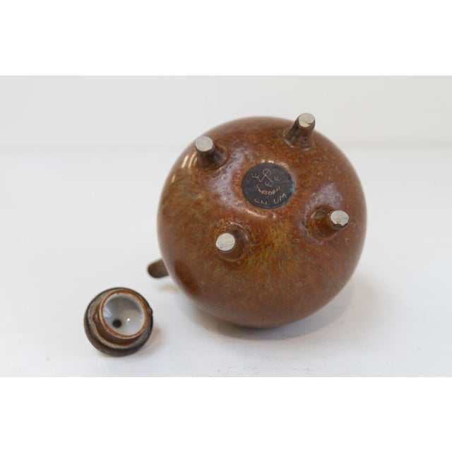 Brown Swedish Ceramic Teapot by Gunnar Nylund for Rörstrand, 1960s For Sale - Image 8 of 15