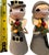 Textile Mid-Century Handmade Folk Art Pilgrim Thanksgiving Figures—a Pair For Sale - Image 7 of 8