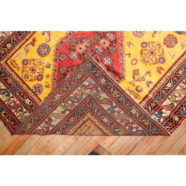 A tribal Persian weave featuring a bright yellow color you rarely see. Extraordinary weave and superb quality.