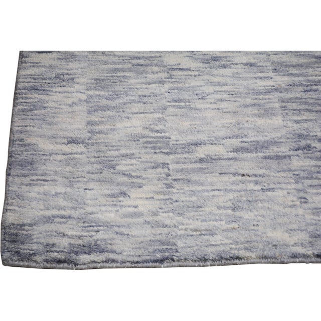 Moroccan Hand Knotted Modern Rug With Natural Color Organic Wool and Soft Texture,6'7"x10'1" For Sale - Image 4 of 5