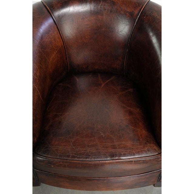 Vintage Sheepskin Club Armchair For Sale - Image 6 of 14