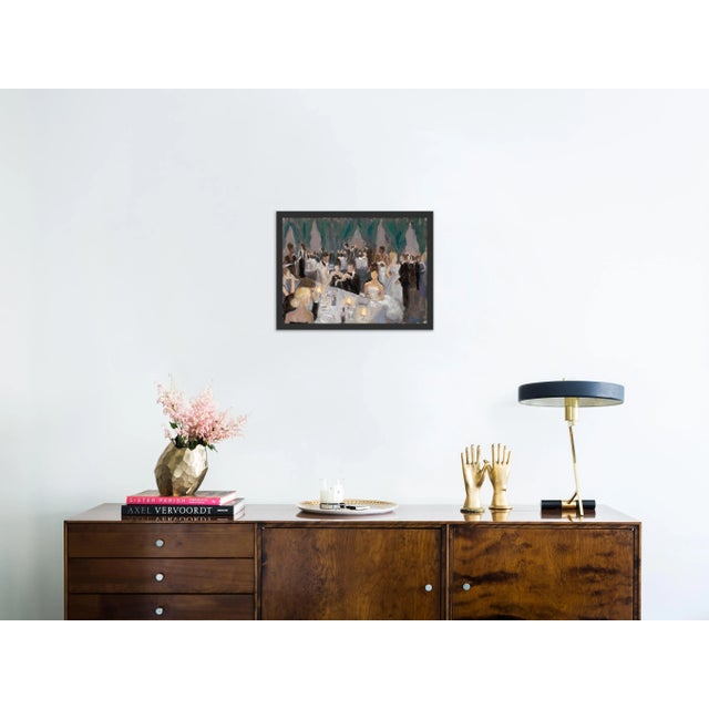 Contemporary Evening Soiree by Alice Ford in Black Frame, XS Art Print For Sale - Image 3 of 4