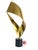Vintage 1980's Curtis Jere Brass Ribbon Sculpture on a Marble Base For Sale - Image 9 of 12