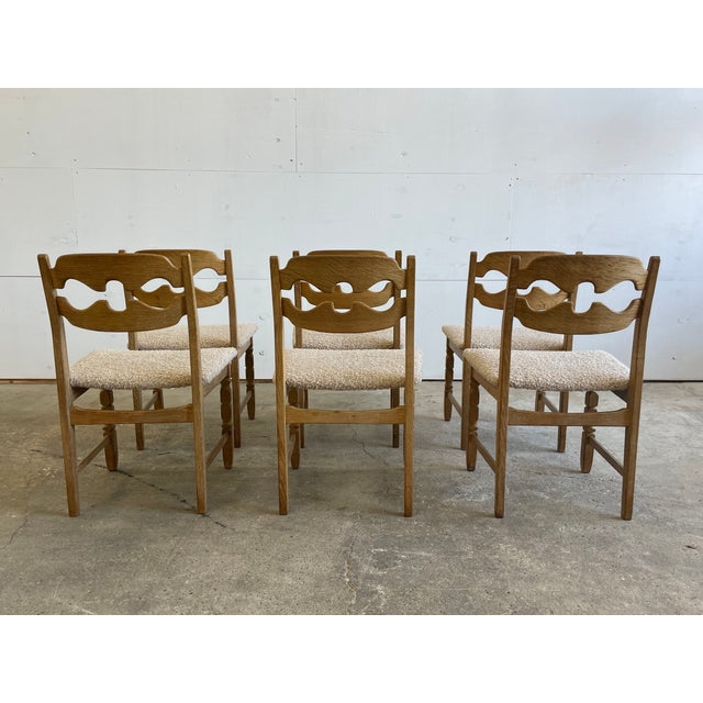 Danish Razorblade Dining Chairs by Henning Kjærnulf for E.G. Møbler, 1960s, Set of 6 For Sale - Image 6 of 11