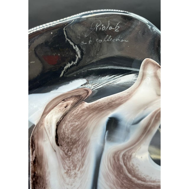 Vintage Iridescent Glass Bowl by Hans Jürgen Richartz for Mathildenhütte, 1970s For Sale - Image 9 of 16