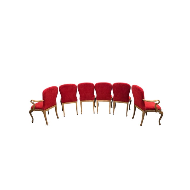 Wood Vintage French Louis XV Style Carved Maple Dining Chairs – Set of 8 For Sale - Image 7 of 8