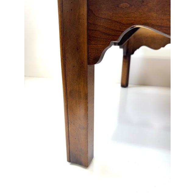 1960s Lane Walnut Coffee Table With Burl Medallion and Radiating Veneer Top For Sale - Image 9 of 10