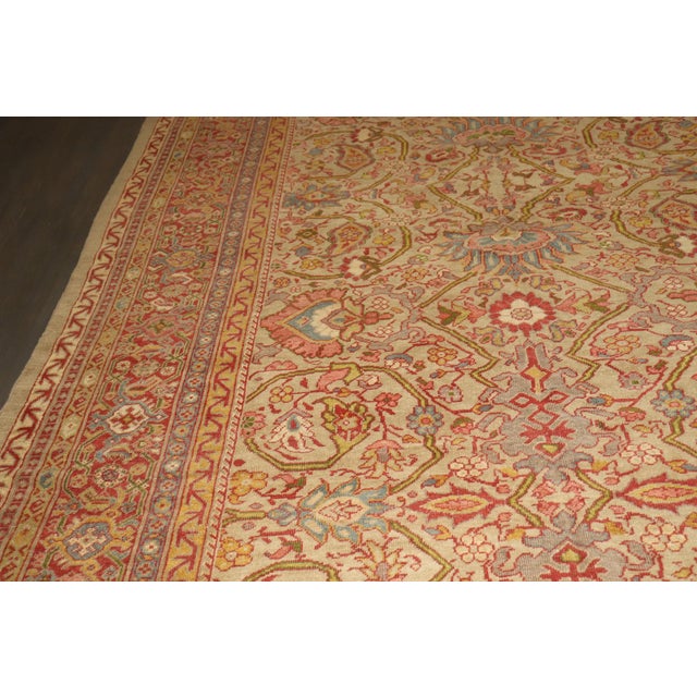 Large Antique Mahal Rug - 8'4" x 16'3" For Sale - Image 9 of 14