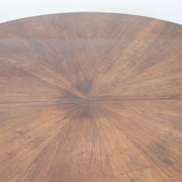 Antique Round Table in Walnut, 1800s For Sale - Image 9 of 12