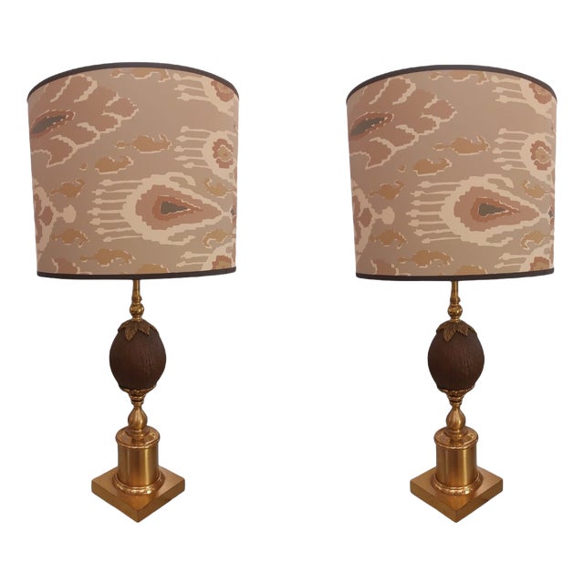 Coco Lamps in the style of Maison Charles, 1950s, Set of 2 For Sale