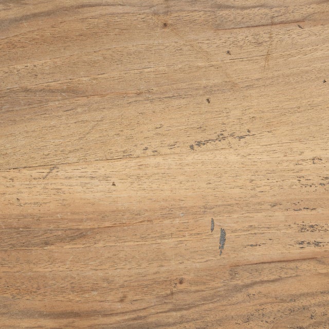 1970-1979 France Weathered Honey Oak Carved Oak Coffee Table For Sale - Image 9 of 10