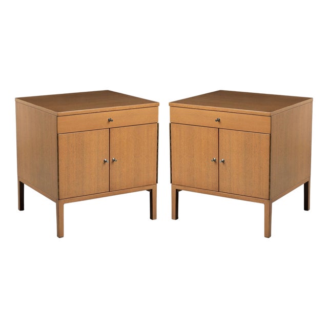 Paul McCobb for Calvin End Table Nightstands in Mahogany, Pair For Sale