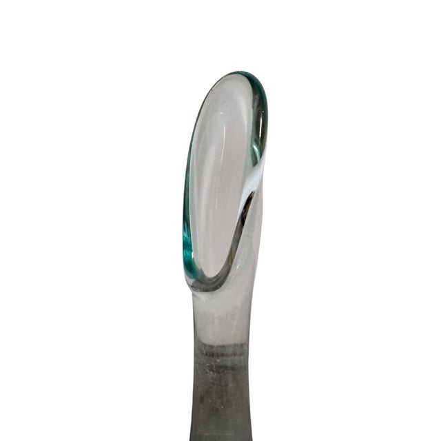 Mid-Century Modern 1960s The Retro Bloom: A Mid-Century Modern Classic Aquamarine Bud Vase by Viking Glass For Sale - Image 3 of 13