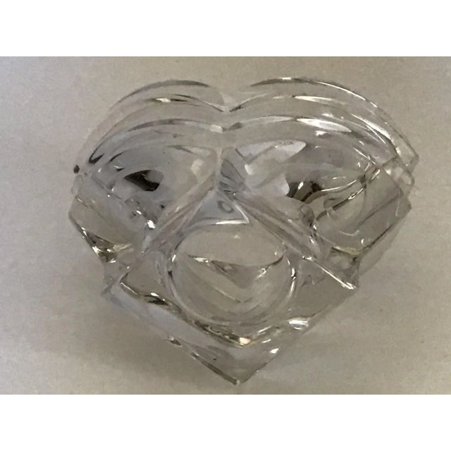 1990s Crystal “Stepped” V-Shaped Candy Dish/Condiment Server/Vase For Sale - Image 6 of 7