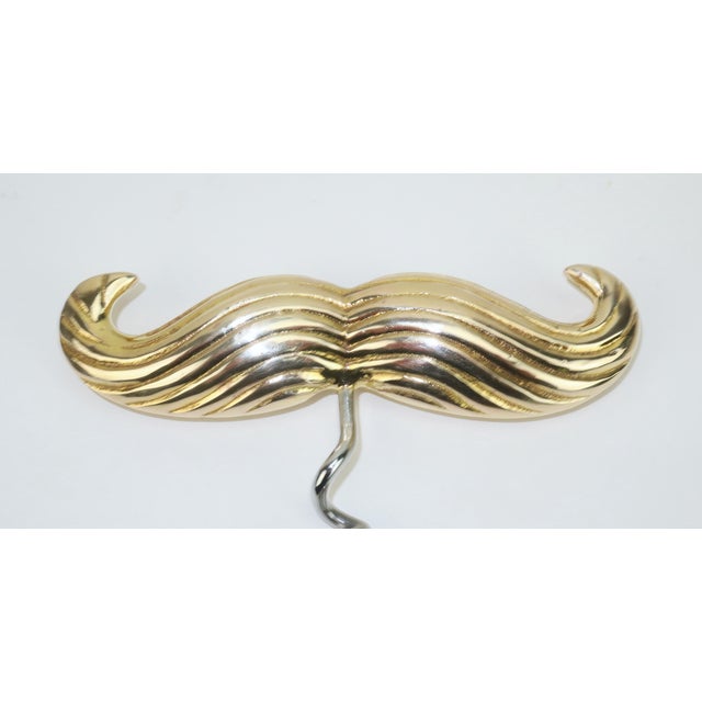 Jonathan Adler Jonathan Adler Brass Handlebar Mustache Corkscrew Bottle Opener For Sale - Image 4 of 9