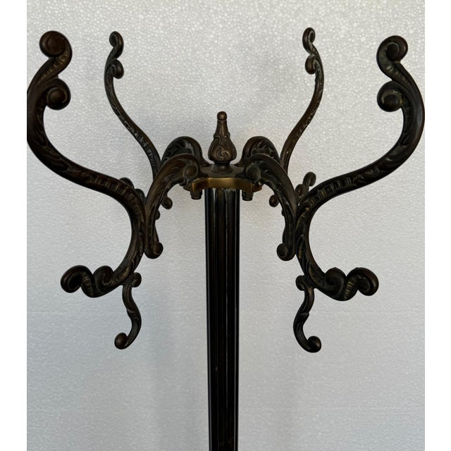 Early 20th Century Early 20th Century Bronze and Brass Burnished Art Nouveau Belle Epoque Hanger, Bronze Grifone Feet For Sale - Image 5 of 18