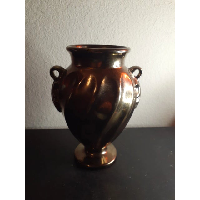 Ceramic 1990s Haeger Bronze Glaze Urn Vase For Sale - Image 7 of 8
