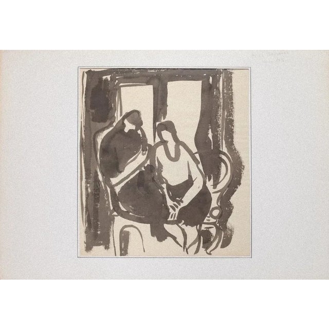 The Couple is an original drawing in china ink realized by H. Hausmann. Good conditions but aged and diffused foxings....