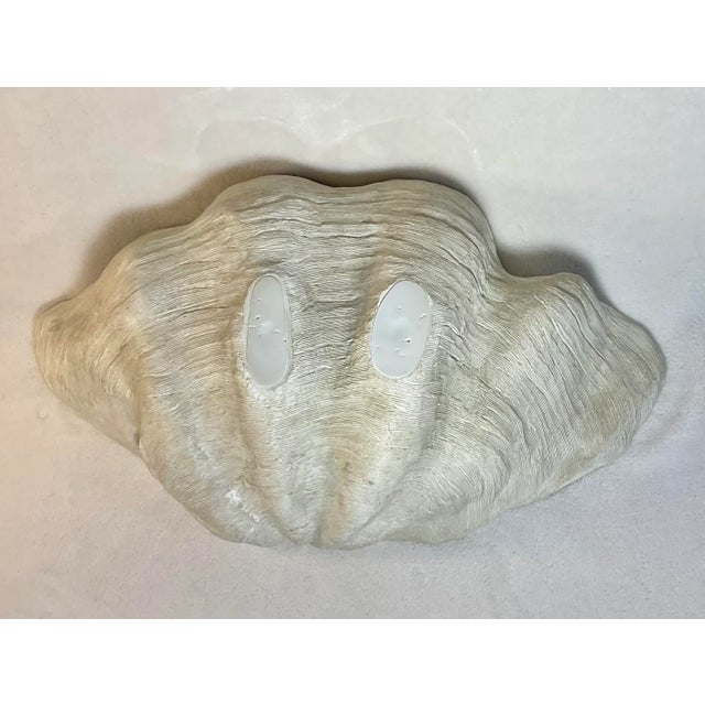 Vintage Coastal Monumental Resin Clam Shell Bowl Decor For Sale In Greenville, SC - Image 6 of 12