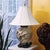 Elegant vintage Heyward House Chinoiserie table lamp in a classic ginger-jar silhouette. Likely dating to the late 20th...