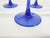 Vintage Blue Wine Glasses attributed to Luminarc, France, 1960s, Set of 5 For Sale - Image 4 of 6