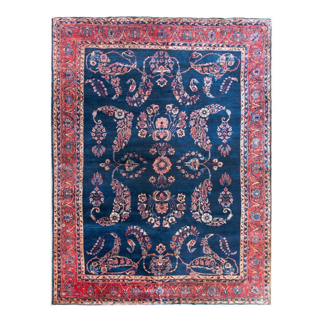 Early 20th Century Persian Sarouk Mohajeran Rug For Sale