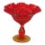 Fenton Amberina Thumbprint Style Ruffled Pedestal Large Compote Candy Dish 4488b For Sale