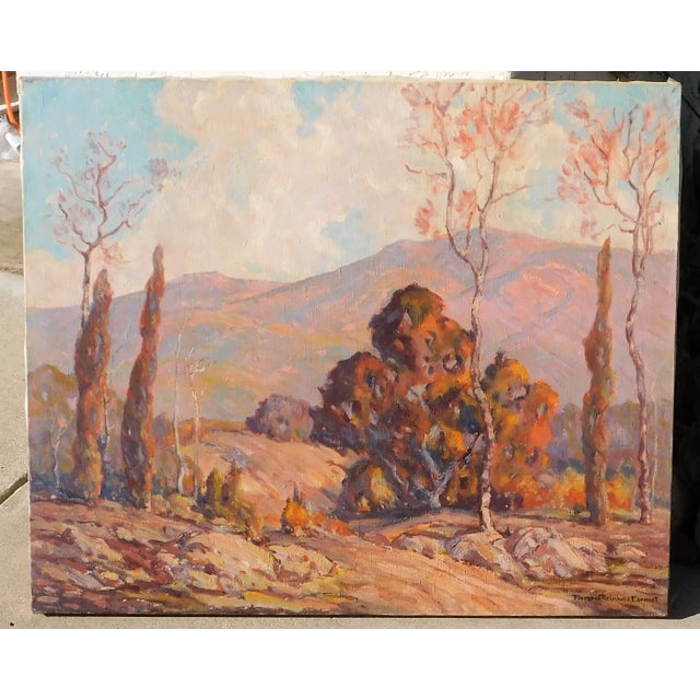 Orange Florence Earnist Early Ca Artist B. 1890 Oil/Canvas 25 X 30, Vintage Gl Frame For Sale - Image 8 of 8