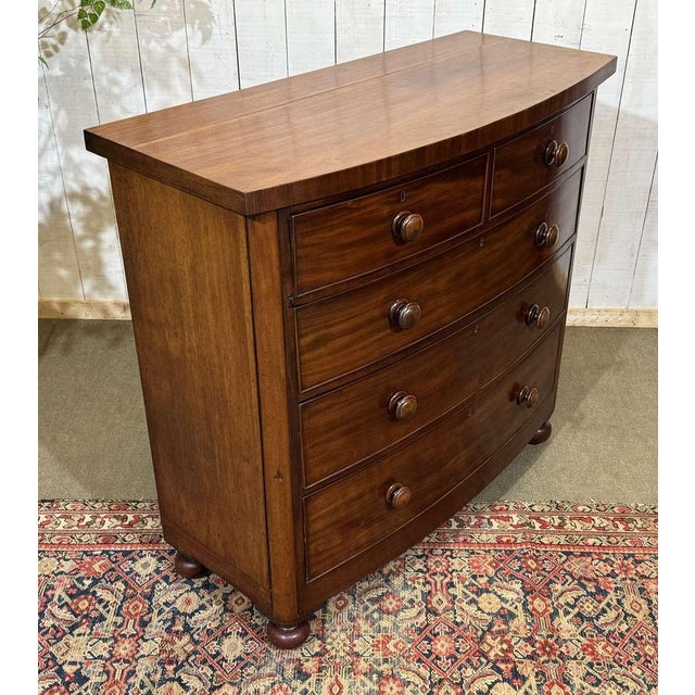 Wood Antique English Victorian Chest of Drawers in Mahogany, 1800s For Sale - Image 7 of 18