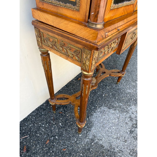 A Late 18th Century Dutch Mahogany and Floral Marquetry Cabinet on Stand, For Sale - Image 14 of 18