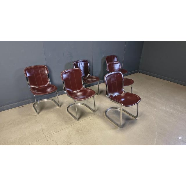 Brown Vintage Dining Chairs from Cidue, 1970s, Set of 6 For Sale - Image 8 of 15