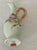 Mid 20th Century Lefton Porcelain Green Heritage Rose Hand-Painted Porcelain Ewer/Miniature Pitcher/Bud Vase Excellent Condition For Sale In Denver - Image 6 of 8
