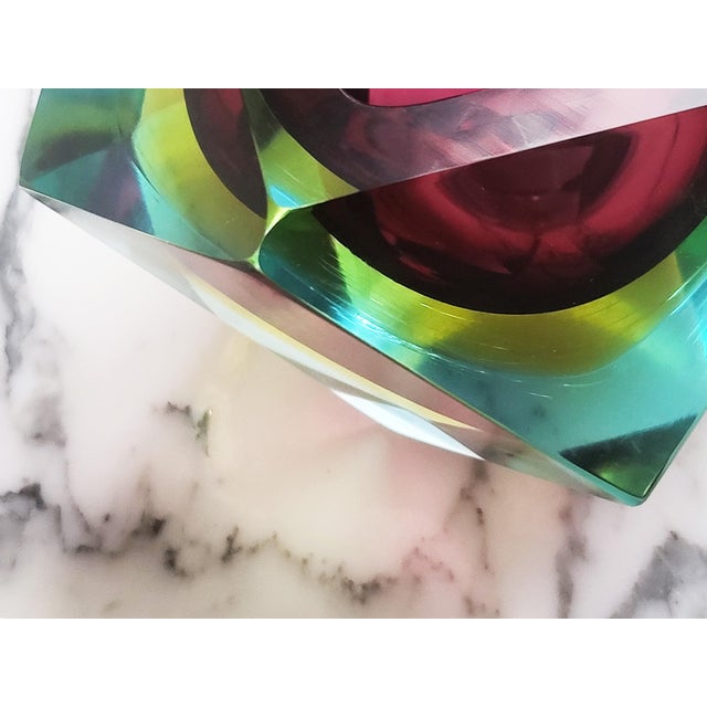 1960s Mid-Century Italian Murano Glass Bowl by Flavio Poli for Seguso, 1960s For Sale - Image 5 of 11