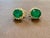 7 Ct Oval Shape Emerald & 1.5 Ct Diamond Post Back Earrings 14 Karat Yellow Gold For Sale - Image 11 of 18