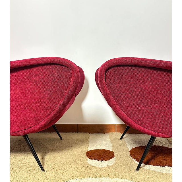 Italian Lady Lounge Chairs attributed to Marco Zanuso, 1960s, Set of 2 For Sale - Image 6 of 13