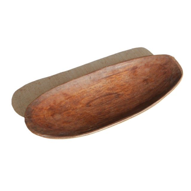 1960s Tribal Feast Offering Tray, Large Hand Hewn Brown Wood Bowl by the Indigenous Mentawei, Indonesia For Sale - Image 13 of 18