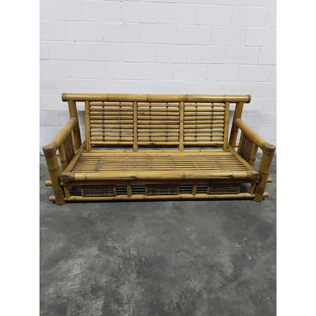 Mid-Century Bamboo Cama Sofa For Sale - Image 11 of 15