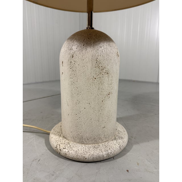 Textile Italian Travertine Table Lamp, 1960s For Sale - Image 7 of 18