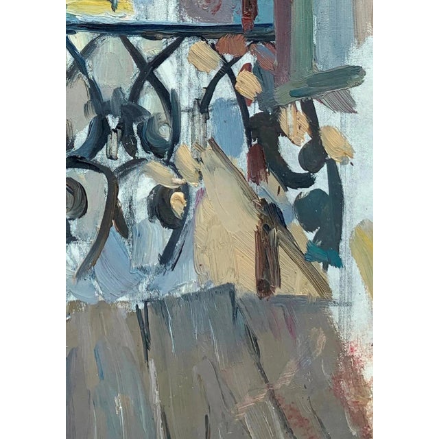 Vintage Urban Oil Painting: Ukrainian Cityscape, 1960 Art 33-23 For Sale - Image 6 of 6
