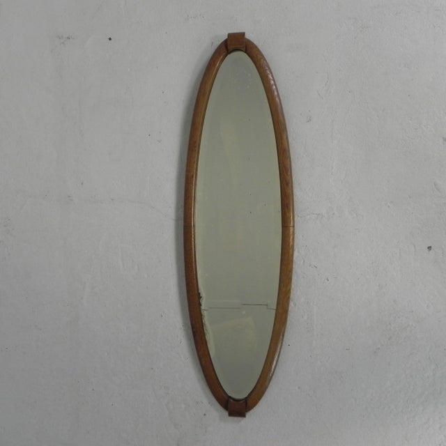 Gold Oval Mirror with Faceted Edge, 1950s For Sale - Image 13 of 13