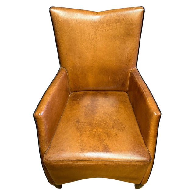 Mid-Century Modern Set of Eight Leather Dining Chairs by Bart Van Bekhoven For Sale - Image 3 of 11