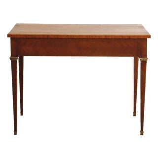 Antique Louis XVI Style Desk with Inlays and Pull-Out Drawers, 1880 For Sale