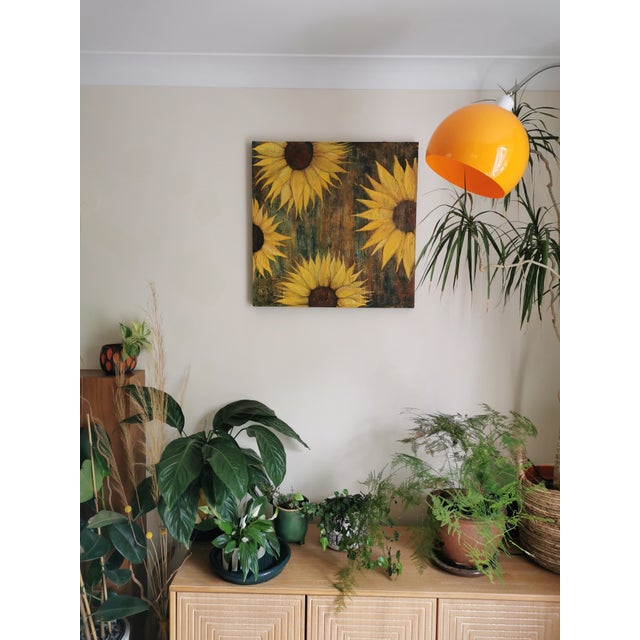 "Rusty Sun Flowers" Contemporary Mixed Media Painting by Shelly Cook For Sale - Image 6 of 6